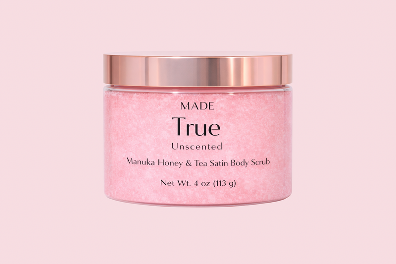 True — Manuka Honey & Tea Satin Body Scrub Unscented — 4 oz