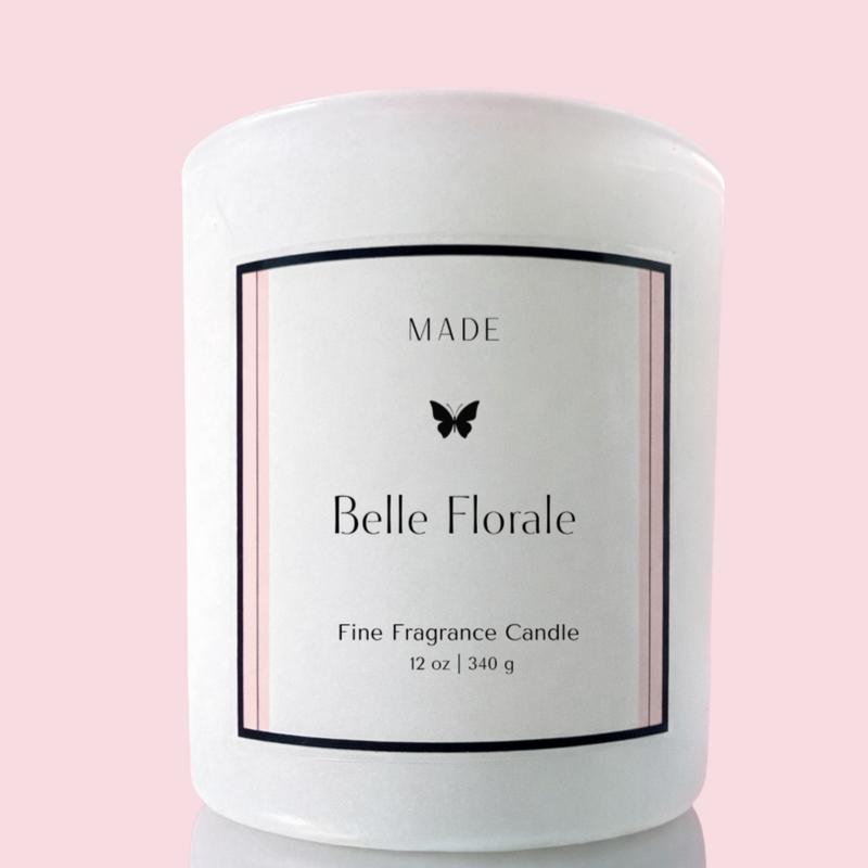 Belle Florale — Coco Avocado Wax Candle — 12 oz
