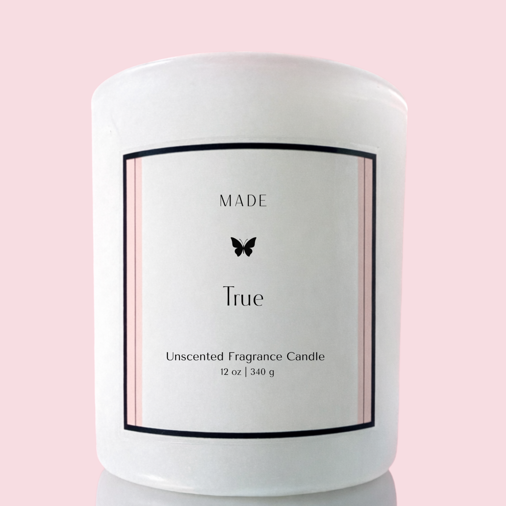 True — Coco Avocado Wax Unscented Candle — 12 oz