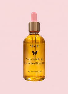 Satin Vanilla & Tea Infused Body Oil Unscented Mini