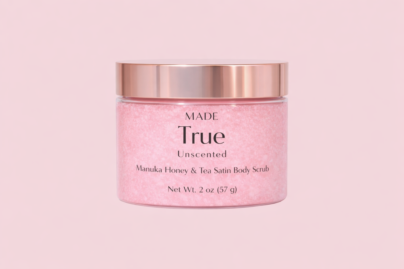 True — Manuka Honey & Tea Satin Body Scrub Unscented Mini