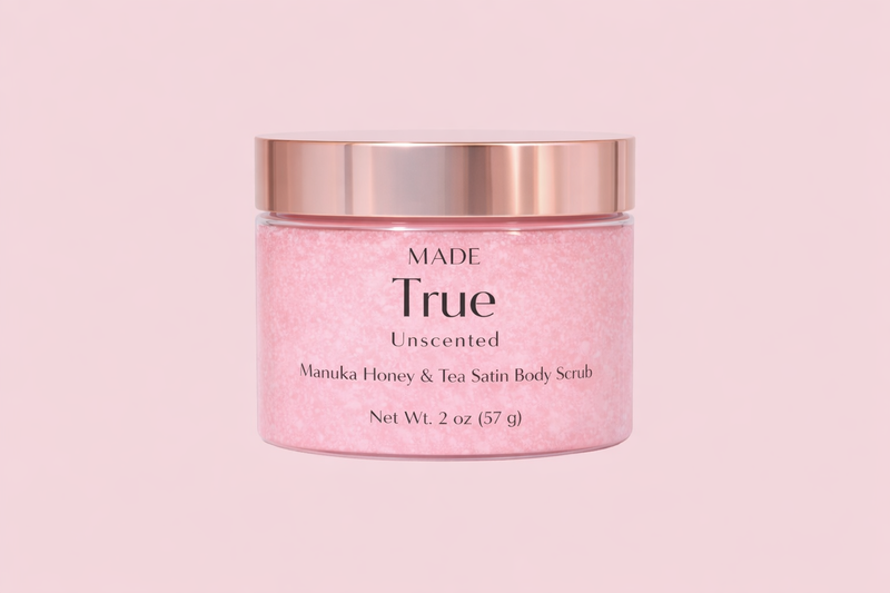 True — Manuka Honey & Tea Satin Body Scrub Unscented Mini