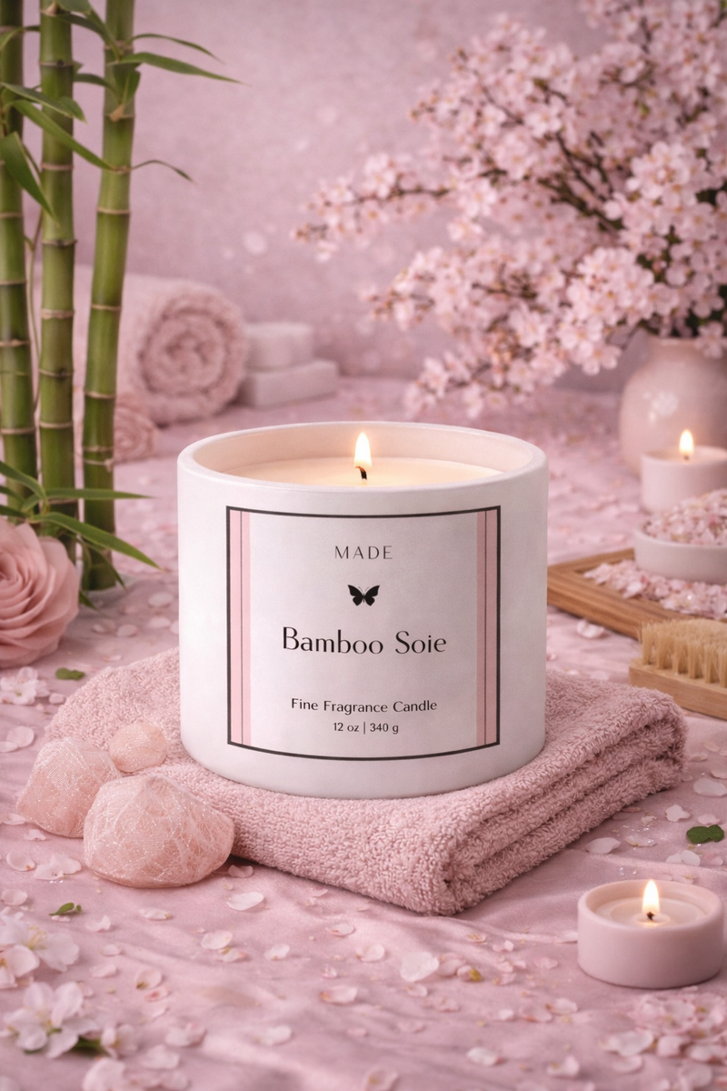 Bamboo Soie — Coco Avocado Wax Candle — 12 oz