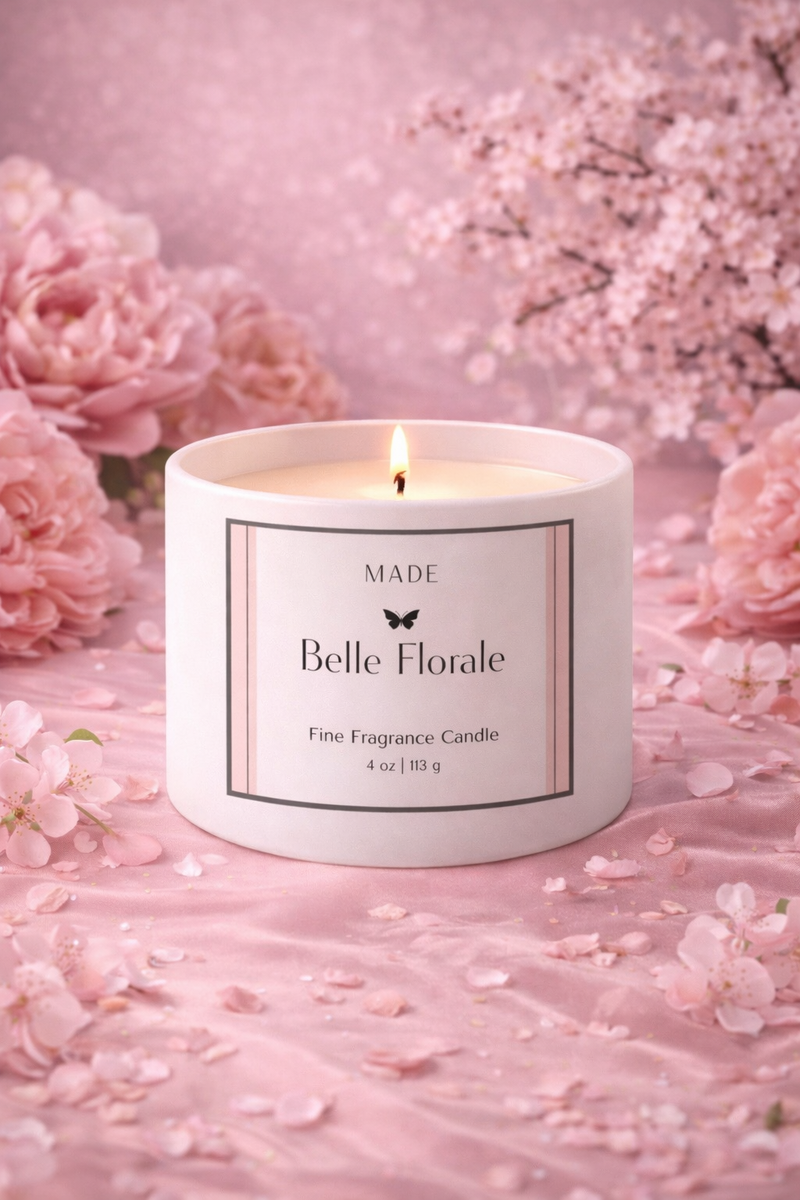 Belle Florale — Coco Avocado Wax Candle — 4 oz