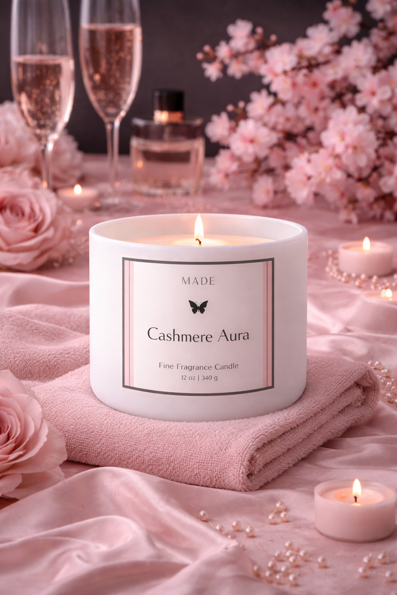 Cashmere Aura — Coco Avocado Wax Candle — 12 oz