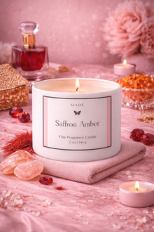 Saffron Amber — Coco Avocado Wax Candle — 12 oz