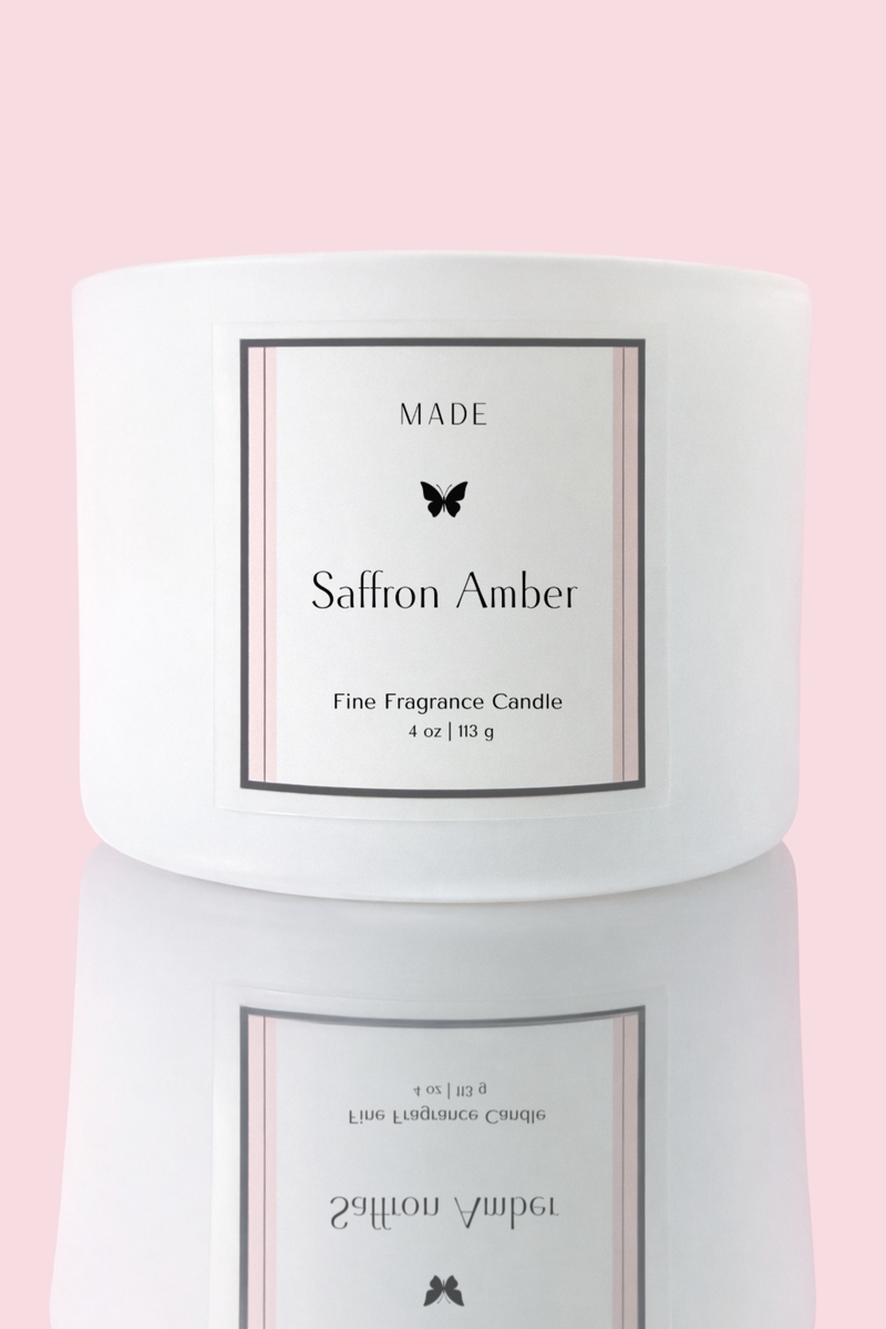 Saffron Amber — Coco Avocado Wax Candle — 4 oz